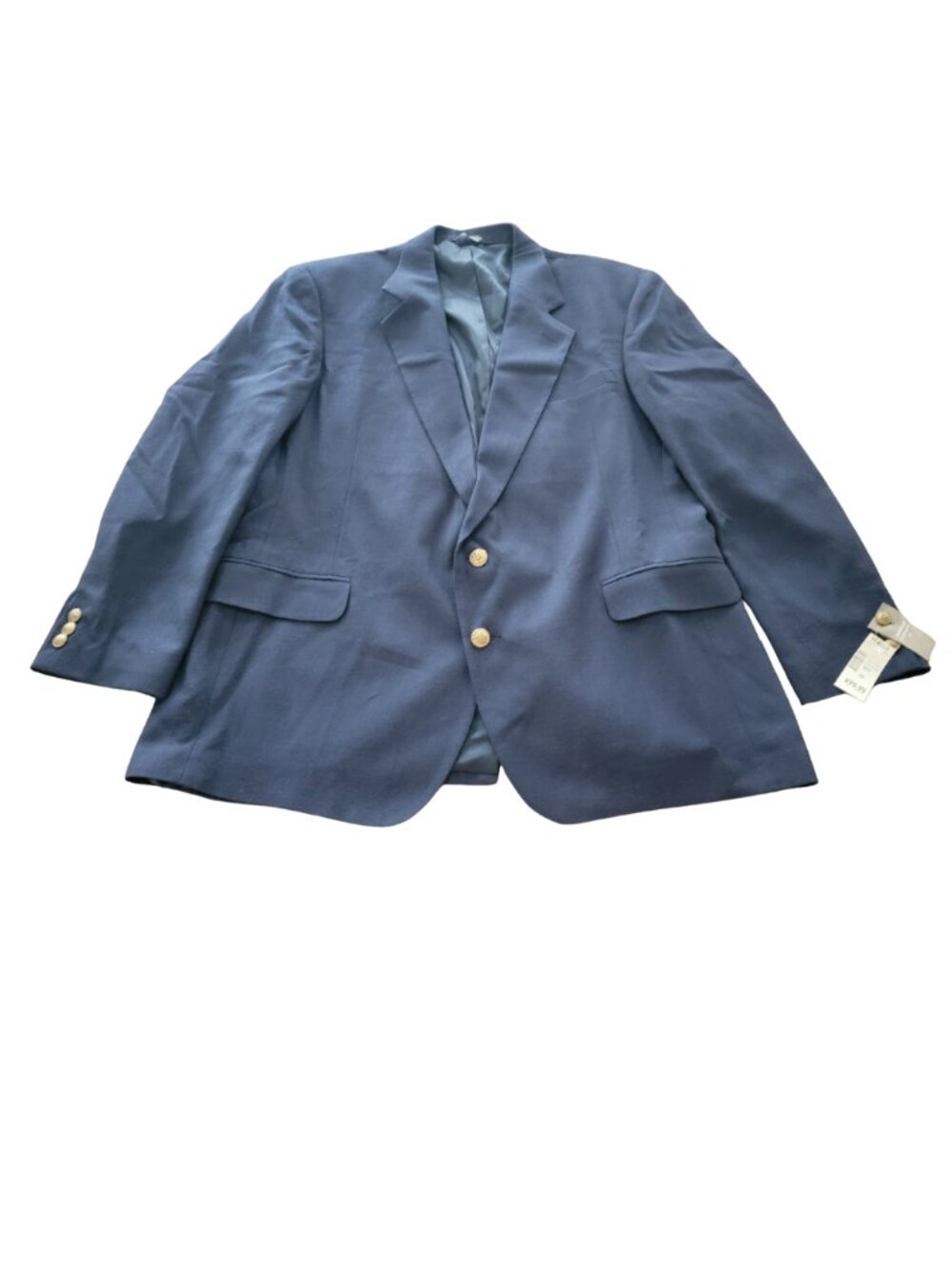 Haggar Men's Gold 2 Button Navy Blue Suit Coat/Blazer jacket